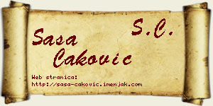 Saša Caković vizit kartica
